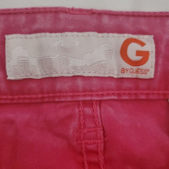 G By GUESS Women's Slightly Faded Super Skinny Denim Jeans Pink Size 26 - Picture 10 of 12